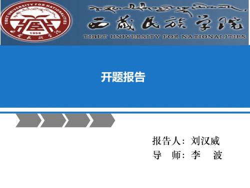 开题报告(演示文稿)