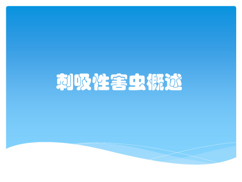 刺吸性害虫概述