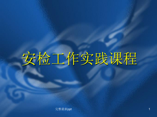 地铁安检工作实践课程ppt课件