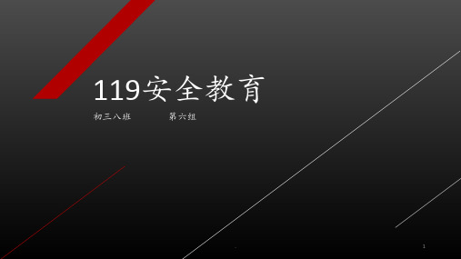 119安全教育PPT课件