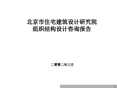 北京市住宅建筑设计研究院组织结构设计--终稿(终稿)