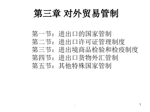 对外贸易管制ppt课件