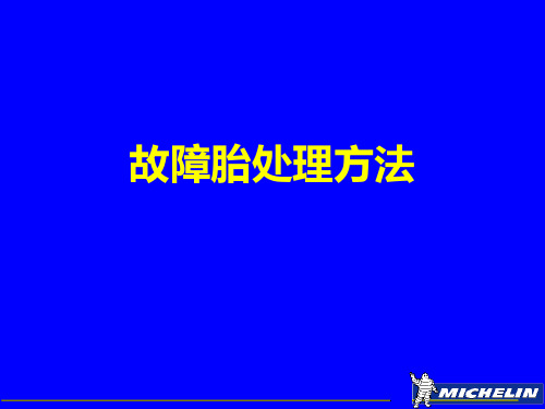 【2019年整理】米其林轮胎鉴定培训资料