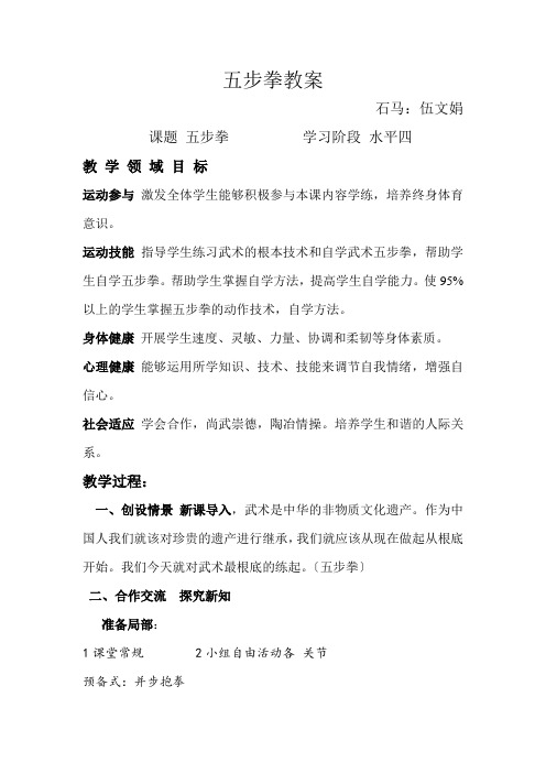 五步拳教案1