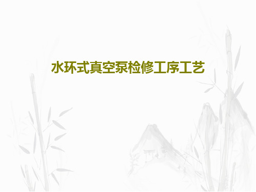 水环式真空泵检修工序工艺共27页