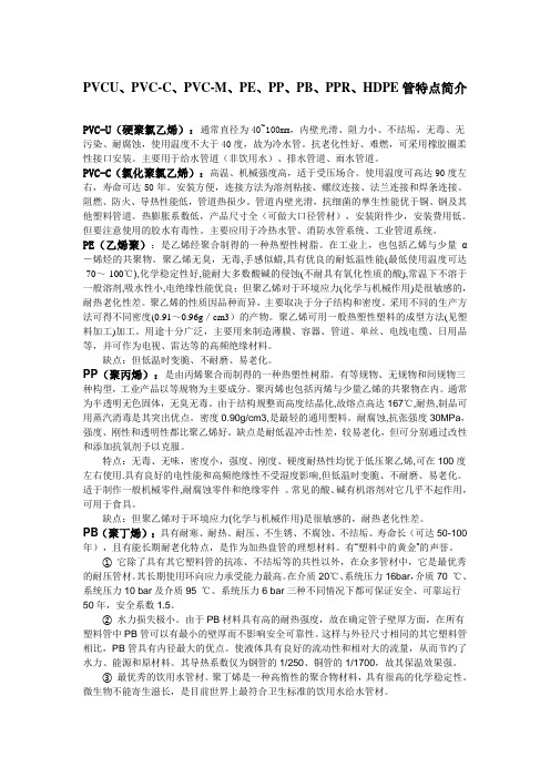 塑料管详举