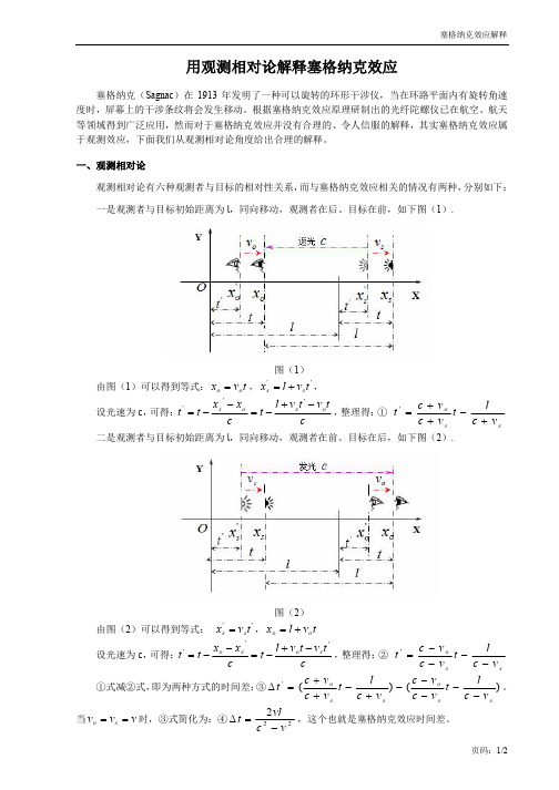 塞格纳克(Sagnac)效应解释