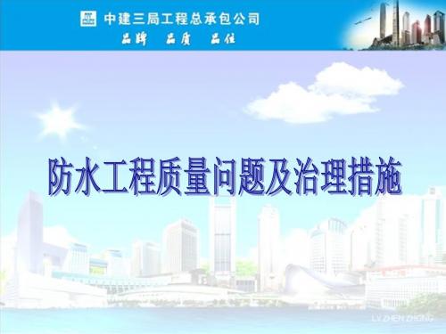 防水工程质量问题及治理措施概述(PPT 54页)