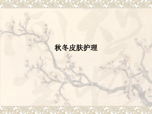 秋冬皮肤护理PPT课件