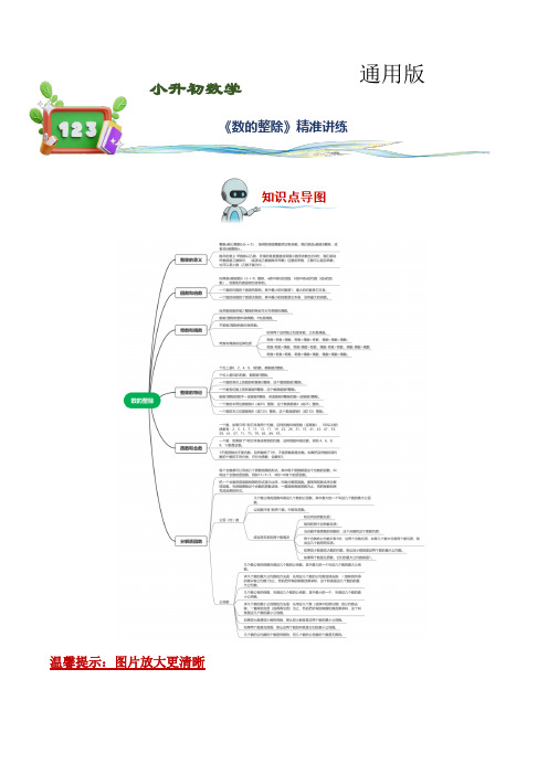 数的整除(讲义)-2022-2023学年小升初数学精讲精练专题汇编讲义(通用版,学生版)