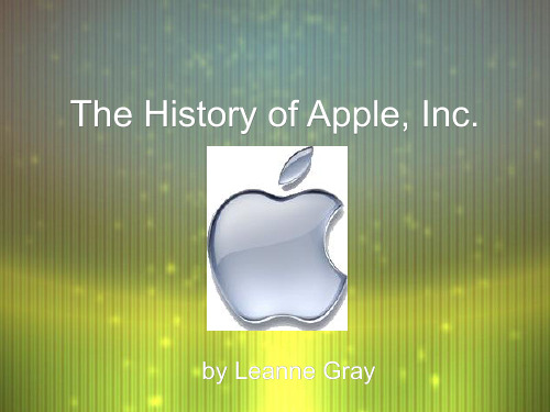 苹果公司历史 - The history of apple computers