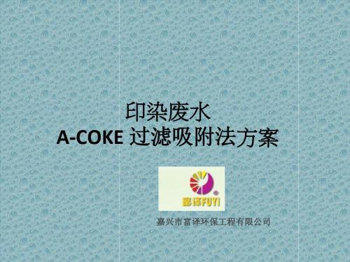 A-COKE活性焦过滤吸附法-富译环保工程