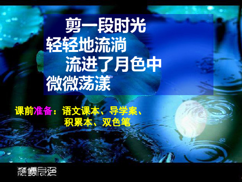 高一语文人教版必修二第一单元1荷塘月色 课件 (共42张PPT)