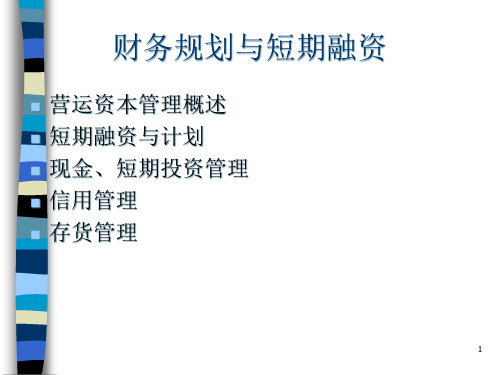 财务规划与短期融资(ppt 49页)