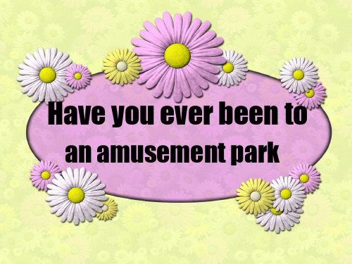 Have you ever been to an amusement park