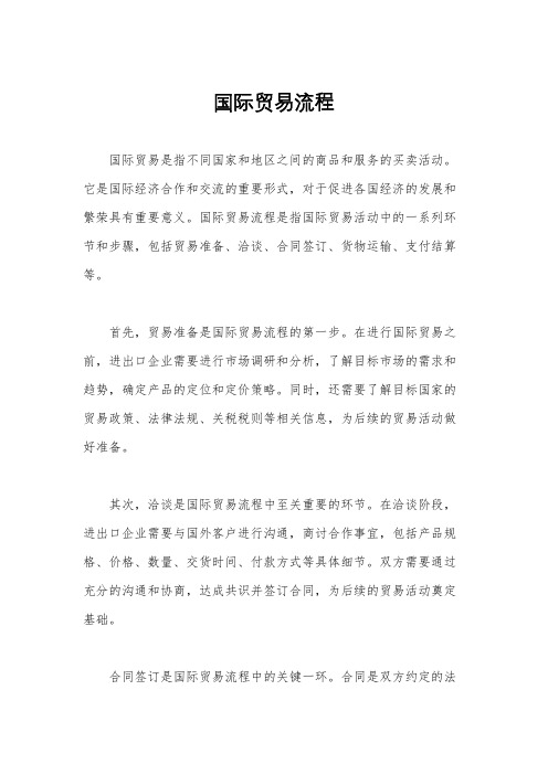国际贸易流程