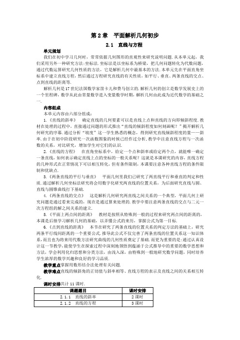 2.1.1直线的斜率(1) 教案 高中数学 必修二 苏教版 Word版