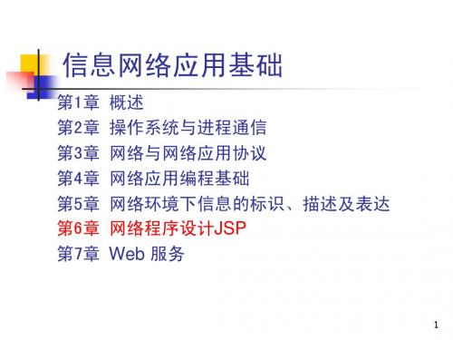 信息网络应用基础6.1 JSP概述