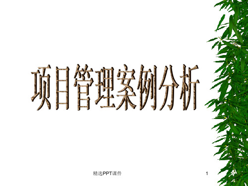 工程项目管理案例分析[1]PPT课件