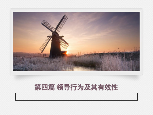 领导行为及其有效性讲义.ppt