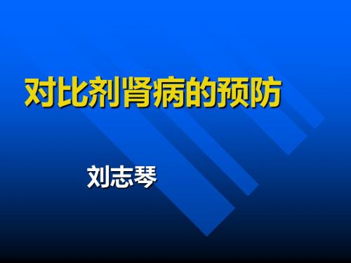 对比剂肾病刘志琴 ppt课件-PPT课件
