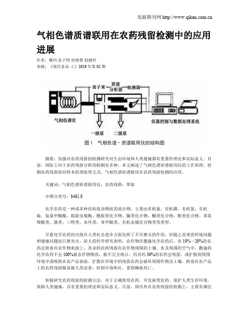 气相色谱质谱联用在农药残留检测中的应用进展