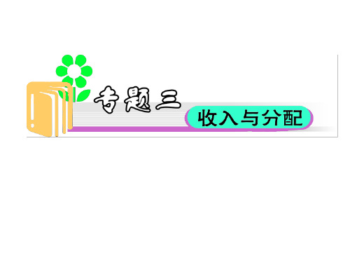 专题3 收入与分配(新人教必修1)