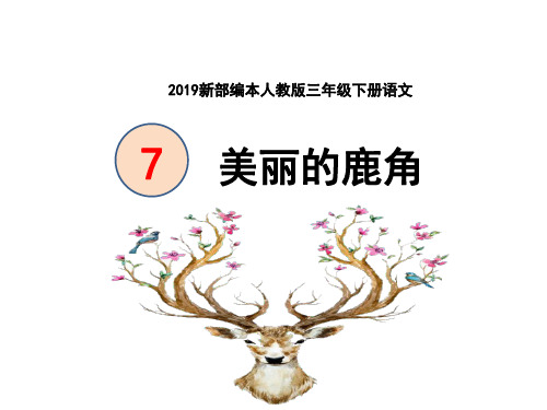 2019新部编本人教版三年级下册语文第7课《美丽的鹿角》教学课件