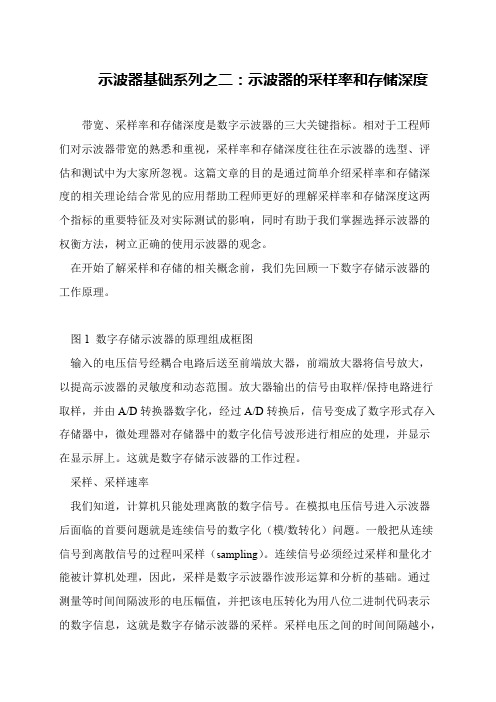示波器基础系列之二：示波器的采样率和存储深度