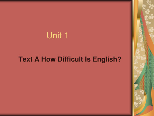 《英语二》Unit1-TextA考点详解