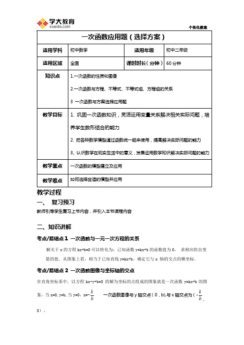 一次函数应用题(选择方案)