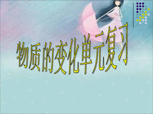 六年级(下册)科学第二单元_物质的变化复习