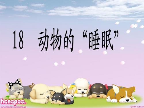 新语文A版语文三年级下册《动物的“睡眠”》ppt公开课课件2