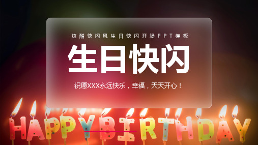 幽默诙谐生日祝福开场快闪ppt