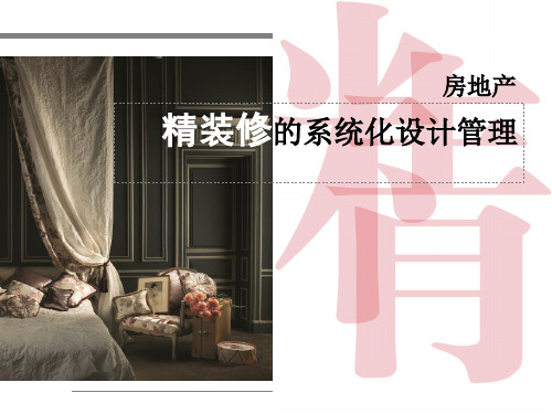 精装系统化设计管理