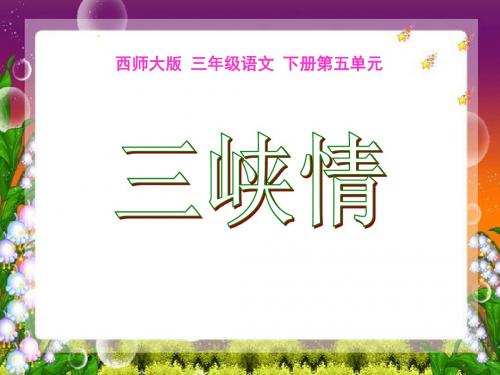 三峡情 PPT优秀课件