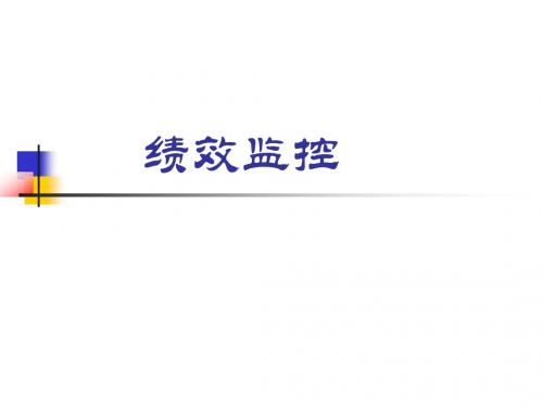 第四章绩效监控