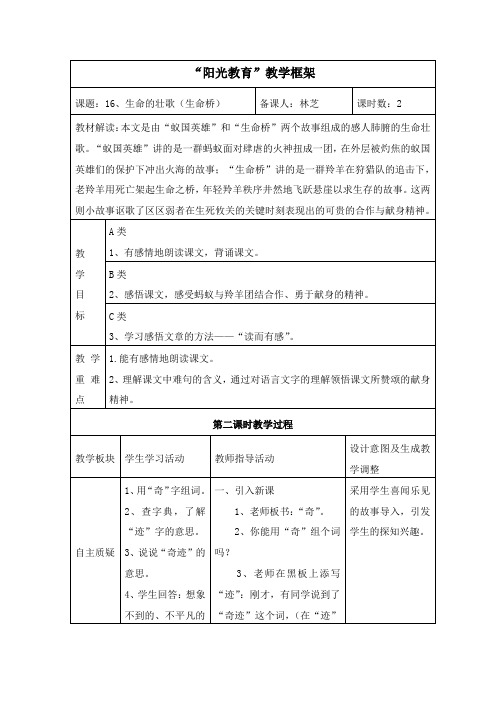 17、生命的壮歌第二课时