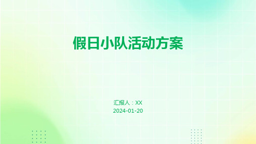 假日小队活动方案