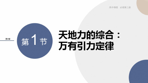 2024-2025学年高一物理必修第二册(鲁科版)教学课件4.1天地力的综合：万有引力定律