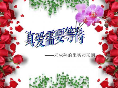 真爱需要等待——高二11班主题班会