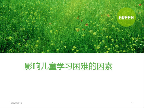 影响儿童学习困难的因素PPT课件