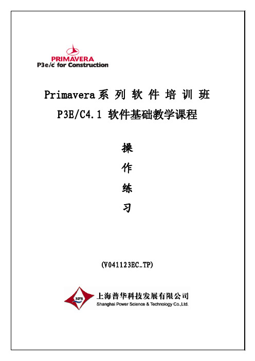 P3 企业级项目管理软件操作教程
