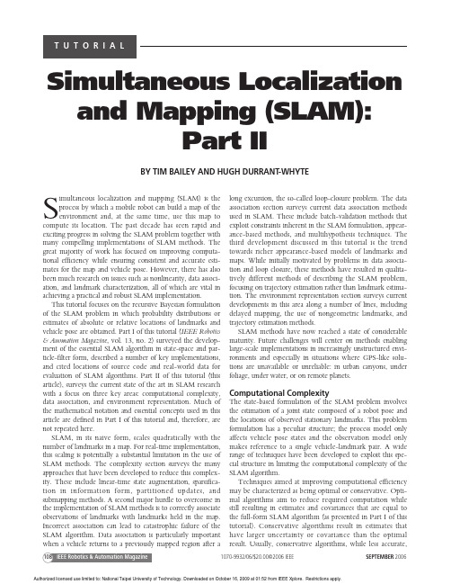 Simultaneous localization and mapping (SLAM) part II