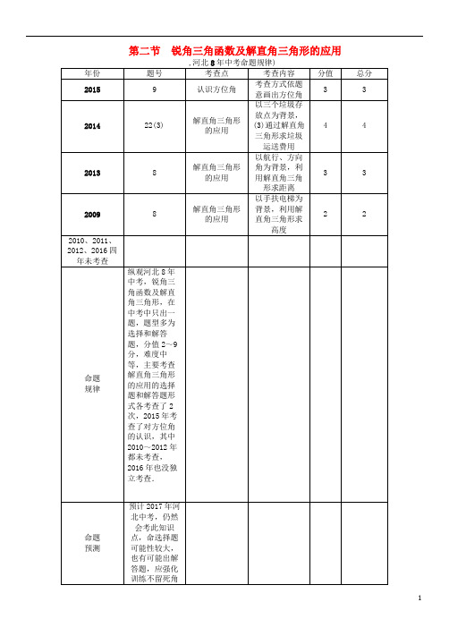 中考数学 第一编 教材知识梳理篇 第五章 图形的相似与