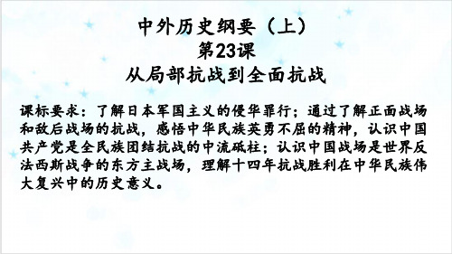 课件《从局部抗战到全面抗战》实用PPT课件统编版历史1