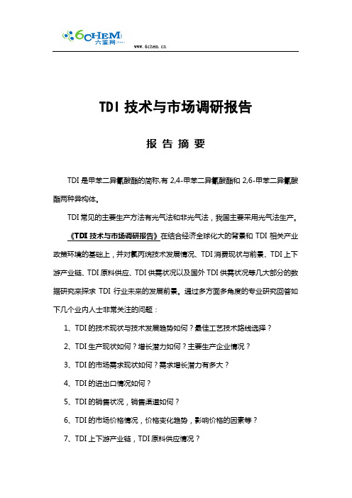TDI技术与市场报告(201103)简版1