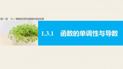2016-2017学年高中数学人教A版选修2-2同步课件：1.3 导数在研究函数中的应用1.3.1