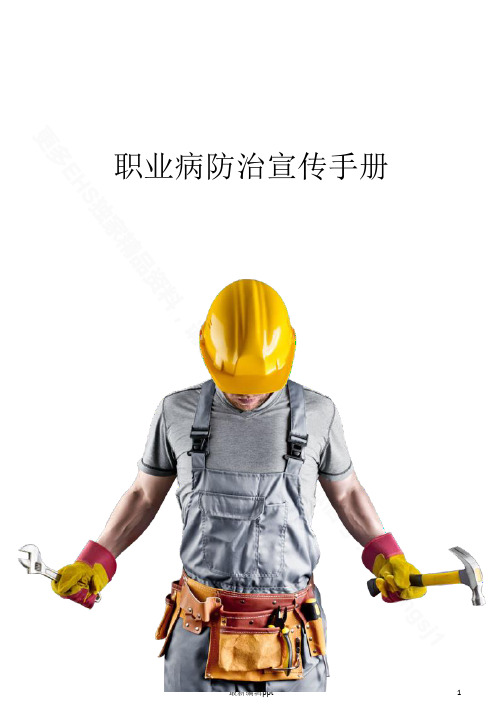 职业病防治宣传手册ppt课件