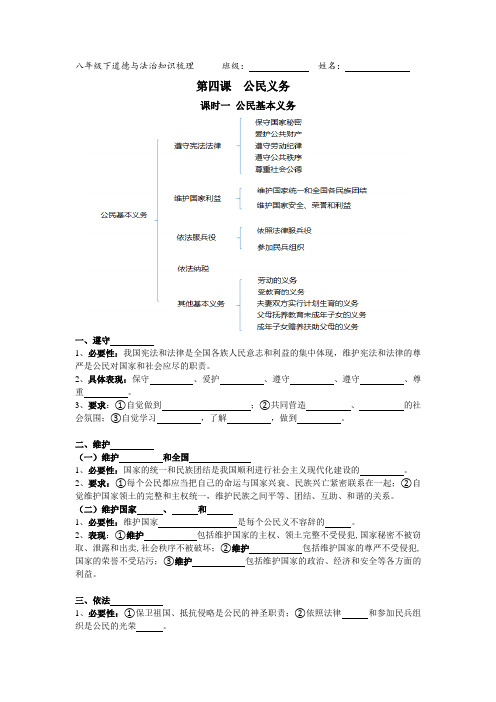 八下政治第四课导学案